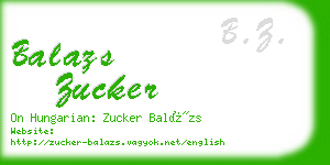 balazs zucker business card